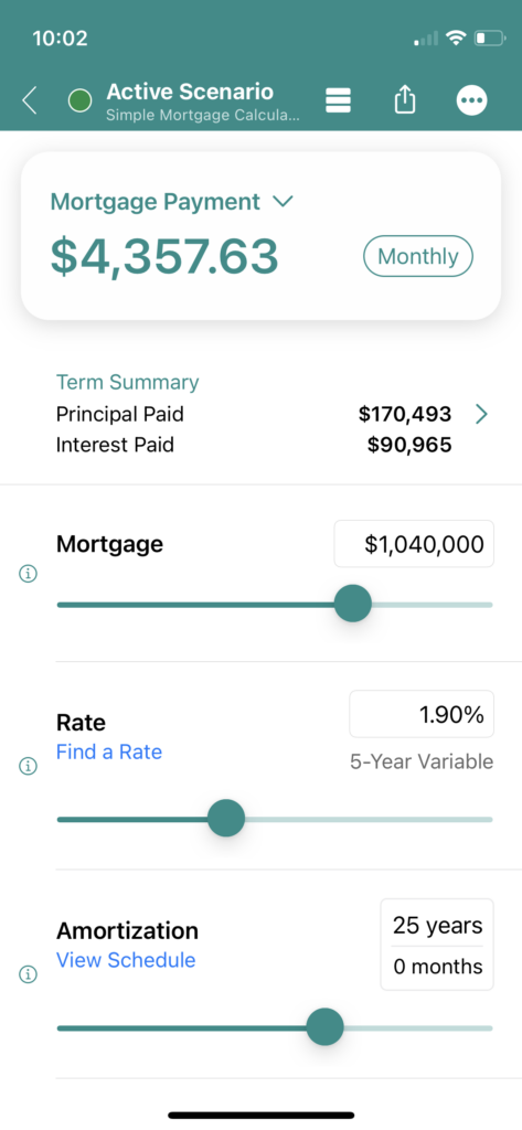 5 year on sale mortgage calculator